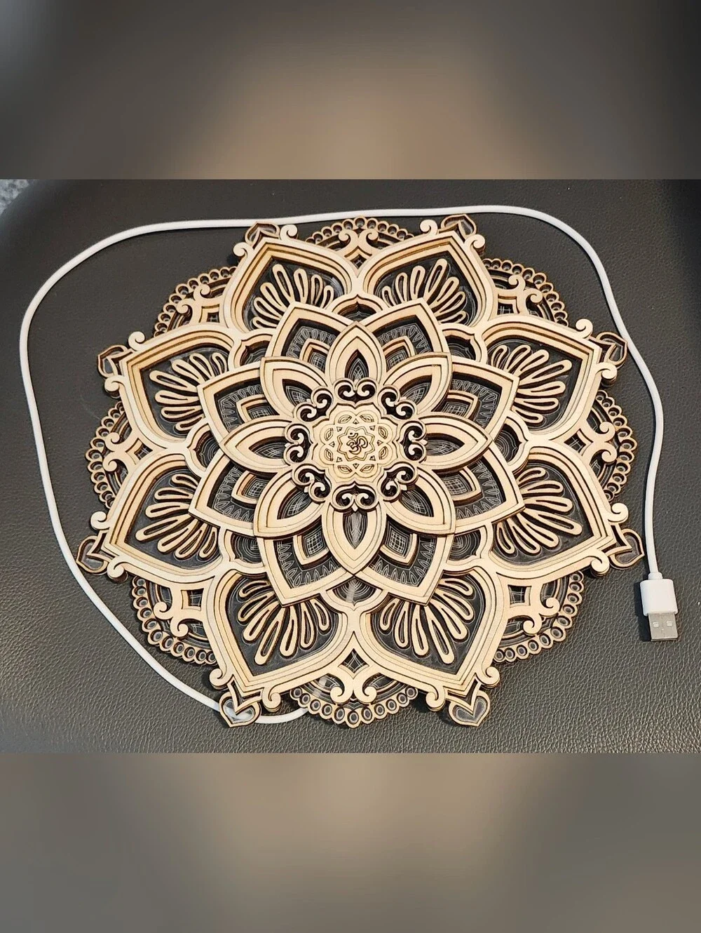 Light Up Decorative Wood Mandala